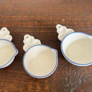 Vintage Pfalzgraff Blue Ceramic Measuring Cups